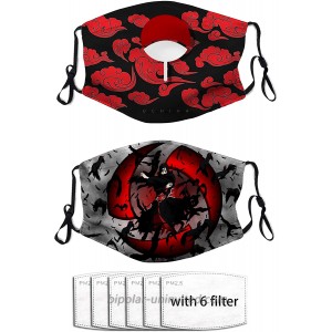 2PCS Anime Face Mask Adjustable Reusable Face Cover with 6 Filters Anime Mask for Adult and Teens at  Men’s Clothing store