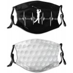 2PCS Golf Face Mask with 4 Filters Sport Mask Reusable Washable Balaclavas for Women Man Youth at Men’s Clothing store
