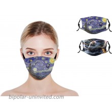 2PCS Van-Gogh Doctor Who Face Mask Man's Woman's Washable Face Mask Dustproof Adjustable Balaclava Ear Loops -8 at  Men’s Clothing store