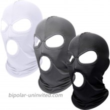 3 Pieces 3-Holes Thin Full Face Coverings Sun Protection Balaclava Windproof Face Neck Cover for Unisex Outdoor Activity at  Men’s Clothing store