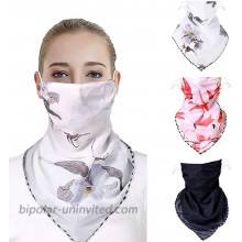3 Pieces Sun Protection Face Covers for Women Adjustable Floral Balaclava Breathable Neck Gaiters Black at  Women’s Clothing store
