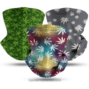 3 Pieces Weed Face Neck Gaiter Scarf Cannabis Culture Marijuana Leaf Headwear Bandana Balaclava Face Coverings for Men Women at  Women’s Clothing store