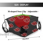 3PCS Anime Naruto Face Cover Mask with 6 Filter Reusable Adjustable Unisex Elastic Strap Adult Men Woman Boys Girls at Men’s Clothing store