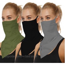 3pcs Dustproof Face Mask Sun Protection Stretchy Neck Gaiter Ear Loops Bandana Balaclava Scarf for Women at  Men’s Clothing store