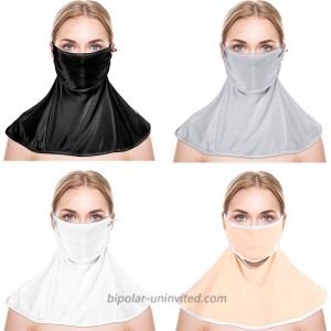 4 Pieces Woman Sun Protection Face Scarf Summer Neck Gaiter Bandana Face Mask for Women Girls at  Women’s Clothing store