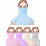 5 Pieces Sun Protection Face Scarf Summer Neck Gaiters Breathable Balaclava Face Covers for Women at Women’s Clothing store