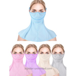 5 Pieces Sun Protection Face Scarf Summer Neck Gaiters Breathable Balaclava Face Covers for Women at  Women’s Clothing store