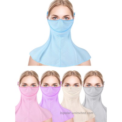 5 Pieces Sun Protection Face Scarf Summer Neck Gaiters Breathable Balaclava Face Covers for Women at  Women’s Clothing store