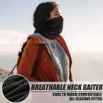 [6 Pack] Multipurpose Neck Gaiter UV Face Cover Breathable Scarf Balaclava Bandana for Men & Women Black Neck Gaiters at Men’s Clothing store