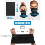 [6 Pack] Multipurpose Neck Gaiter UV Face Cover Breathable Scarf Balaclava Bandana for Men & Women Black Neck Gaiters at Men’s Clothing store