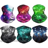 6 Pcs UV Face Shield - Multipurpose Neck Gaiter Mask Starry Sky Print Scarf Breathable Elastic Face Mask for Men and Women 6pcsA at  Men’s Clothing store