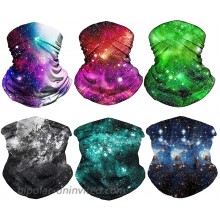 6 Pcs UV Face Shield - Multipurpose Neck Gaiter Mask Starry Sky Print Scarf Breathable Elastic Face Mask for Men and Women 6pcsA at  Men’s Clothing store
