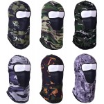 6 Pieces Balaclava Face Masks Motorcycle Mask Fishing Cap Long Neck Cover for Outdoor Activities Camouflage at Men’s Clothing store