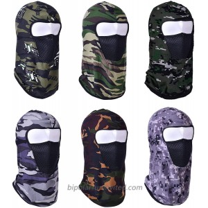 6 Pieces Balaclava Face Masks Motorcycle Mask Fishing Cap Long Neck Cover for Outdoor Activities Camouflage at  Men’s Clothing store
