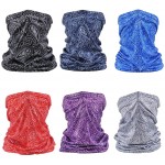 6 Pieces Sun UV Protection Neck Gaiter Scarf Cover Breathable Cooling Face Bandana for Summer Cycling Hiking FishingFlower 6pcs at Men’s Clothing store