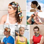 7 Pieces Summer UV Protection Face Cover Neck Gaiter Bandana Breathable Headwrap Cooling Face Cover for Camping Running Cycling Fishing Sport Hunting