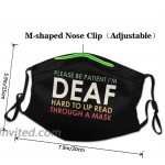 Adult Cloth Face Mask Deaf Awareness Social Distancing Face Masks Reusable Balaclava for Outdoor at Men’s Clothing store