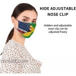 American Flag and Jamaican Flag Face Mask with 2 Pcs Filters Reusable and Washable Adjustable Elastic Earrings Soft and Breathable Kids Face Mask Balaclava for Older Children and Adults at Men’s Clothing store