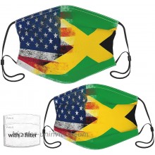 American Flag and Jamaican Flag Face Mask with 2 Pcs Filters Reusable and Washable Adjustable Elastic Earrings Soft and Breathable Kids Face Mask Balaclava for Older Children and Adults at  Men’s Clothing store