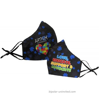 Autism Awareness Reusable & Washable Must NY Anti Dust Mouth Fashion Balaclava Cover | Breathable Bandanna with Filter Slot | Inside Layer Cotton 100% | Men Women | Back to School White at  Women’s Clothing store