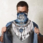 Balaclava Face Mask Native American Dream Catcher Scarf Multifunctional Neck Gaiter Breathable Headwear Bandana for Men and Women Black at Men’s Clothing store