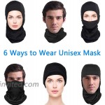 Balaclava Ski Mask - Winter Motorcycle Snowboard Face Mask Windproof with Breathable Vents for Men Women Black at Men’s Clothing store