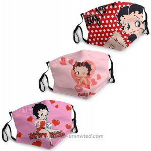 Betty Boop Face Mask The Double-Layer Cotton mask of The Bridge of The Nose is Reusable Red at  Men’s Clothing store