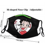 Betty Boop Face Mask Unisex Reusable Washable Protective mask Breathable and Adjustable String Suitable for Outdoor Sports Red at Men’s Clothing store