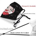 Betty Boop Face Mask Unisex Reusable Washable Protective mask Breathable and Adjustable String Suitable for Outdoor Sports Red at Men’s Clothing store