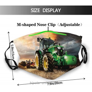 BSUDILOK Face Cover Green Farm Industrial Tractor Mouth Cover Reusable Face Decoration for Men Women Outdoor Sports Daily Travel at  Men’s Clothing store