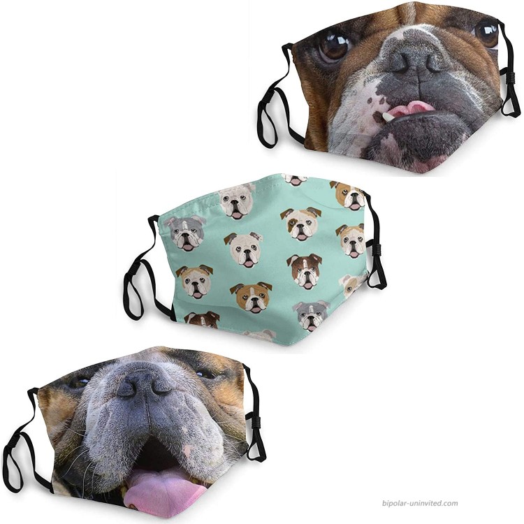 Bulldog Face mask Breathable Protection Contour fit Lightweight Design for Travel or Everyday Use at Men’s Clothing store
