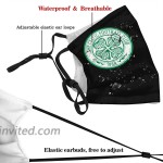 Celtic F.C. Unisex Fashionable Dustproof Filter Face Masks with Nose Wire & Elastic Ear Loops（2 Filter） at Men’s Clothing store