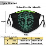 Celtic Tree of Life mask Face Protection Decoration with 2 Filter Chip-one Color- at Men’s Clothing store
