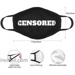 Censored Face Mask Reusable Washable Balaclavas for Adult Adjustable Face Cover at Women’s Clothing store