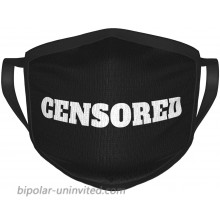 Censored Face Mask Reusable Washable Balaclavas for Adult Adjustable Face Cover at  Women’s Clothing store