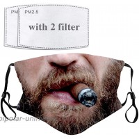 Cigar Men Face Cover Mouth Mask with Adjustable Ear Straps Breathable Bandanas for Adult Teens Kids
