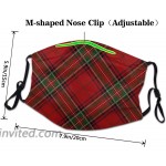 Clan Stewart Scottish Tartan Plaid Face Masks Washable Reusable ty Masks Protection from Dust Pollen Pet Dander Other Airborne at Men’s Clothing store