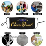 Crown Royal Face mask Breathable Anti Dust Filter Safety Mask with Graphic Designs Printed FaceCovering Black at Men’s Clothing store