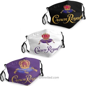 Crown Royal Face mask Breathable Anti Dust Filter Safety Mask with Graphic Designs Printed FaceCovering Black at  Men’s Clothing store