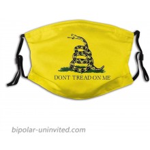 Don'T Tread On Me Gadsden Flag Face Mask With 2 Pcs Filters Washable Reusable Scarf Balaclava For Men Women &Teenage Black at  Men’s Clothing store