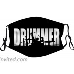 Drummer Drums Drummer Unisex Face Mask Reusable Anti Face Cover Women Men Face Scarf with 2 Filters at Men’s Clothing store