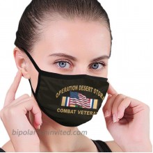 Face Cover Operation Desert Storm Combat Veteran Washable Mouth-Muffle Nose Mouth Cover for Men & Women Black at  Women’s Clothing store