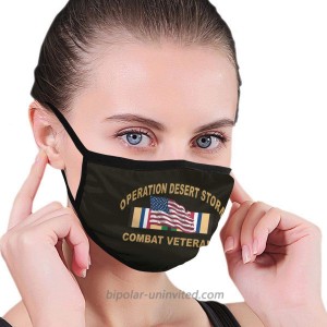 Face Cover Operation Desert Storm Combat Veteran Washable Mouth-Muffle Nose Mouth Cover for Men & Women Black at  Women’s Clothing store
