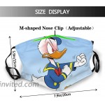 Face Mask Donald-Duck Face Mask Balaclava Unisex Reusable Windproof Bandanas-Disney Donald Duck with 2 Filters For adults at Men’s Clothing store