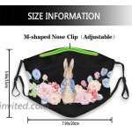 face mask The Tale of Peter Rabbit Clip Art Rabbit and Flowers Anti Dust Face Face Cover Anti Dust Balaclava Black at Men’s Clothing store