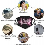 Faith Over Fear Breast Cancer Face Mask Washable Reusable Face Bandanas Balaclava For Men Women With 6 Pcs Filters at Men’s Clothing store