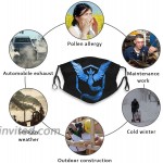 Fenssecovien Team Mystic Logo Fashion Design Adult Unisex Washable Reusable Adjustable - with 6 Filter at Men’s Clothing store