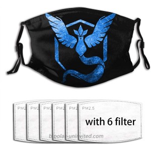 Fenssecovien Team Mystic Logo Fashion Design Adult Unisex Washable Reusable Adjustable - with 6 Filter at  Men’s Clothing store