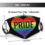 Gay Love Lgbt Rainbow Heart Fashion Scarf Bandana Face Mask Reusable Adjustable Windproof Washable Unisex at Men’s Clothing store