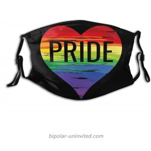 Gay Love Lgbt Rainbow Heart Fashion Scarf Bandana Face Mask Reusable Adjustable Windproof Washable Unisex at  Men’s Clothing store
